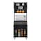 Tuhome Della 60 Kitchen Pantry with Countertop, Closed & Open Storage, Smokey Oak ALI6604 - alternate 4